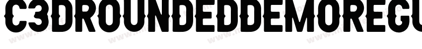 C3dRoundedDemoRegular-rVoO字体转换