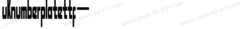uknumberplatettf字体转换