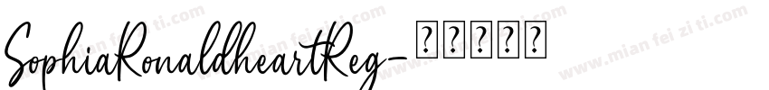 SophiaRonaldheartReg字体转换