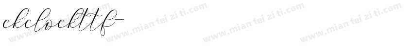 ckclockttf字体转换