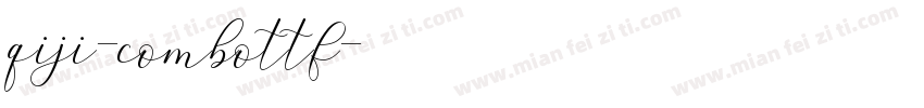 qiji-combottf字体转换