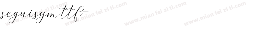 seguisym.ttf字体转换