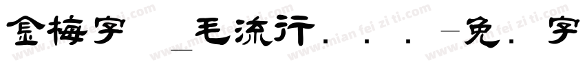 金梅字体_毛流行国际码字体转换