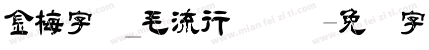 金梅字体_毛流行国际码字体转换