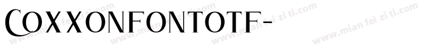 Coxxonfontotf字体转换