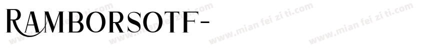 Ramborsotf字体转换
