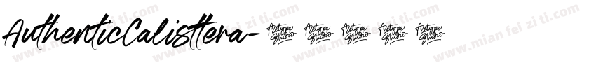 AuthenticCalisttera字体转换