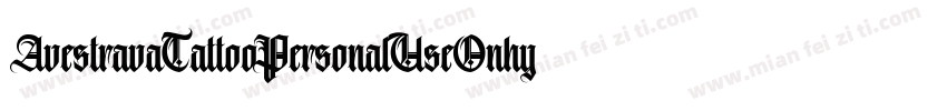 AvestravaTattooPersonalUseOnhy字体转换