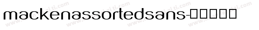 mackenassortedsans字体转换