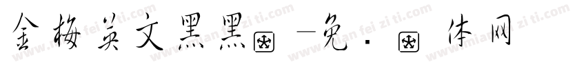 金梅英文黑黑字字体转换