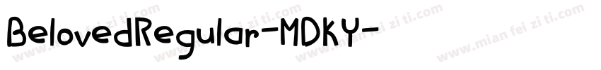 BelovedRegular-MDKY字体转换
