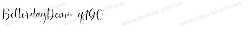 BetterdayDemo-q1G0字体转换
