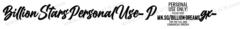 BillionStarsPersonalUse-P1gx字体转换