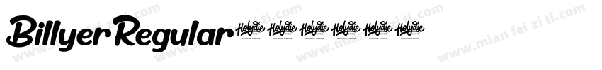 BillyerRegular字体转换