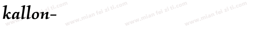 kallon字体转换