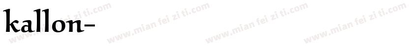 kallon字体转换