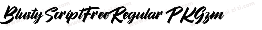 BlustyScriptFreeRegular-PKGzm字体转换