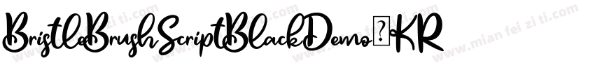 BristleBrushScriptBlackDemo-KRRX字体转换