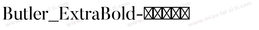 Butler_ExtraBold字体转换