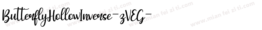 ButterflyHollowInverse-zVEG字体转换