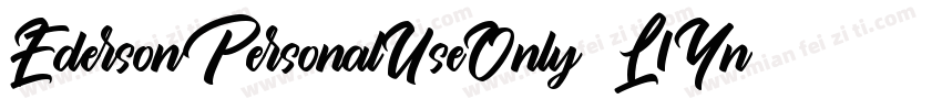 EdersonPersonalUseOnly-L1Yn字体转换
