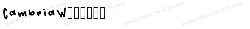 CambriaW字体转换