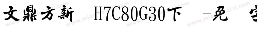 文鼎方新书H7C80G30下载字体转换