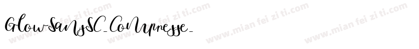 GlowSansSC-Compresse字体转换