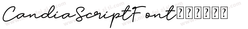 CandiaScriptFont字体转换