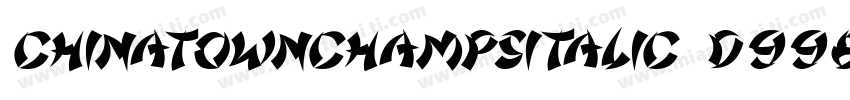 ChinatownChampsItalic-d998x字体转换