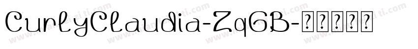 CurlyClaudia-ZqGB字体转换