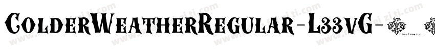ColderWeatherRegular-L33vG字体转换