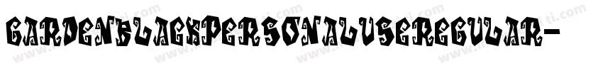 GardenBlackPersonalUseRegular-dY47字体转换
