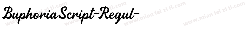 BuphoriaScript-Regul字体转换