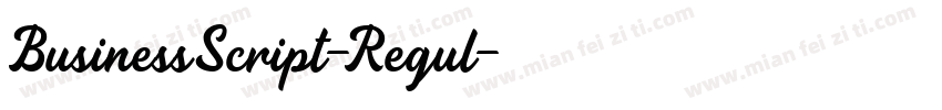 BusinessScript-Regul字体转换