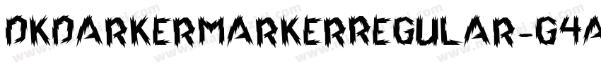 DkDarkerMarkerRegular-G4AA字体转换