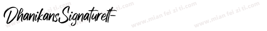 DhanikansSignaturelt字体转换