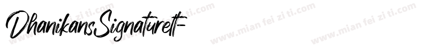 DhanikansSignaturelt字体转换