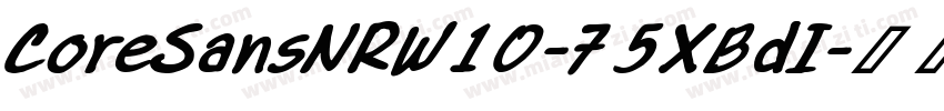 CoreSansNRW10-75XBdI字体转换