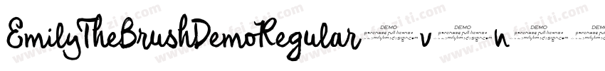 EmilyTheBrushDemoRegular-v7n9字体转换