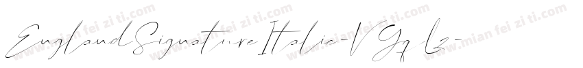 EnglandSignatureItalic-VGqLz字体转换