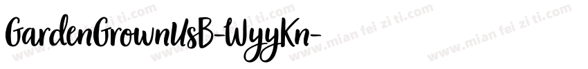 GardenGrownUsB-WyyKn字体转换