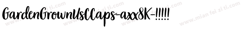 GardenGrownUsCCaps-axx8K字体转换