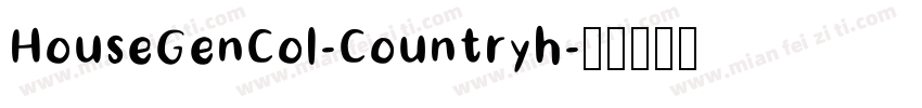 HouseGenCol-Countryh字体转换