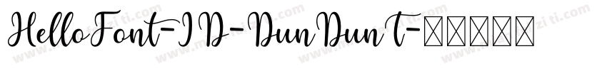 HelloFont-ID-DunDunT字体转换