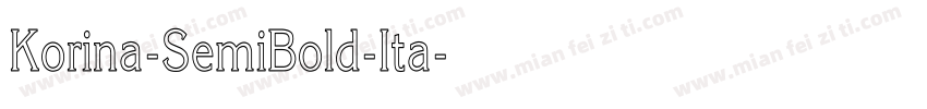 Korina-SemiBold-Ita字体转换