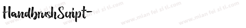 HandbrushScript字体转换