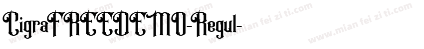 CigraFREEDEMO-Regul字体转换