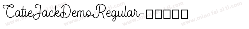 CatieJackDemoRegular字体转换