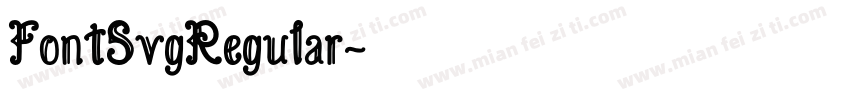 FontSvgRegular字体转换